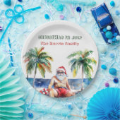 Zomer Kerstman I Kerstmis in juli Papieren Bordje (Feest)