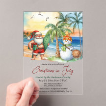 Zomer Kerstman & Sneeuwman Kerstmis in juli 
