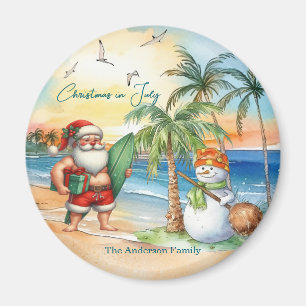 Zomer Kerstman & Sneeuwman Kerstmis in juli  Magneet