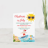 Zomer Kerstman Tropisch Strand Kerstmis in Juli  (Voorkant)