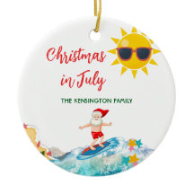 Zomer Kerstman Tropisch Strand Kerstmis in Juli 