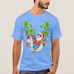 Zomer Kerstmis in juli Hawaiian Xmas Surfende San T-shirt