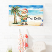 Zomer Kerstmis in juli Sinterklaas op het strand Spandoek (Insitu)