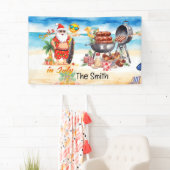 Zomer Kerstmis in juli Sinterklaas op het strand Spandoek (Insitu)