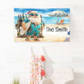 Zomer Kerstmis in juli Sinterklaas op het strand Spandoek (Insitu)