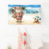 Zomer Kerstmis in juli Sinterklaas op het strand Spandoek (Insitu)