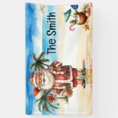 Zomer Kerstmis in juli Sinterklaas op het strand Spandoek (Verticaal)