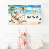Zomer Kerstmis in juli Sinterklaas op het strand Spandoek (Insitu)