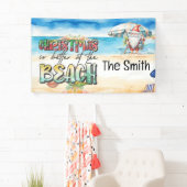 Zomer Kerstmis in juli Sinterklaas op het strand Spandoek (Insitu)