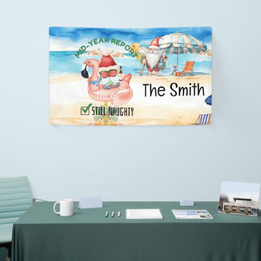 Zomer Kerstmis in juli Sinterklaas op het strand Spandoek (Beurs)