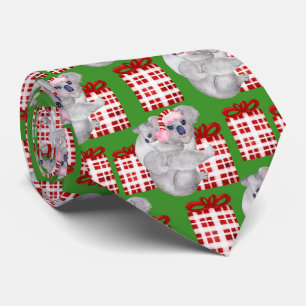 Zomer Kerstmis Koala's Groen Stropdas