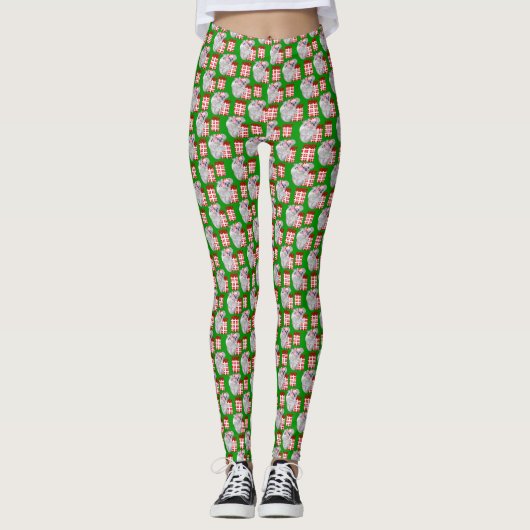 Zomer Kerstmis Koala's Groene Leggings (Voorkant)