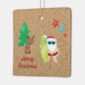 Zomer Kerstmis vakantie aangepaste tekst Keramisch Ornament (Links)