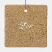 Zomer Kerstmis vakantie aangepaste tekst Keramisch Ornament (Achterkant)