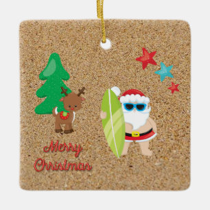 Zomer Kerstmis vakantie aangepaste tekst Keramisch Ornament