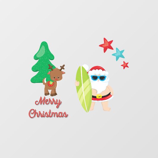 Zomer Kerstmis vakantie Raamsticker (Vel)
