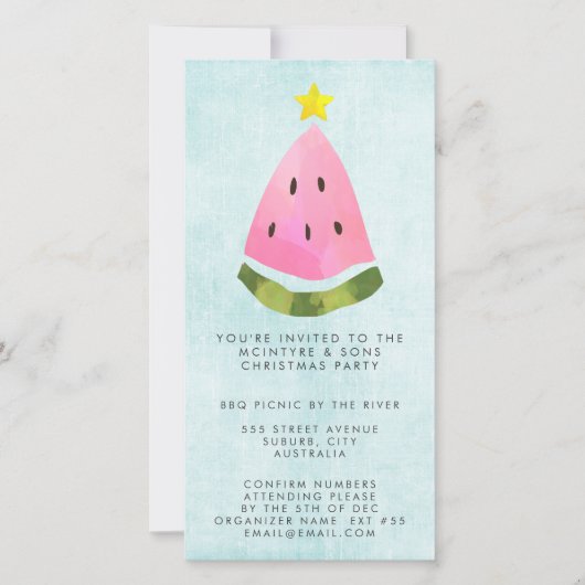 Zomer Kerstmis werk Personeelsfeest BBQ (Voorkant)