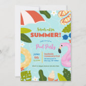 Zomer Kickoff Zwembadfeestje Kaart (Voorkant)