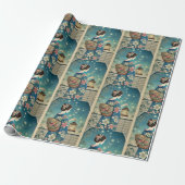 zomer kimono & vuurvliegen cadeaupapier (Uitgerold)