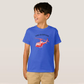 Zomer Kinder Basic Boys T-shirt met helikopter (Voorkant volledig)