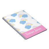 Zomer Kinder regenboog en Clouds Patroonnaam Notitieboek (Rechterzijde)