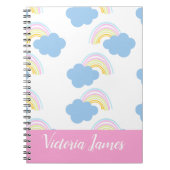 Zomer Kinder regenboog en Clouds Patroonnaam Notitieboek (Voorkant)