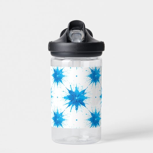 Zomer Kinder waterfles Fresh Blue Splashes (Voorkant)