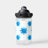 Zomer Kinder waterfles Fresh Blue Splashes (Achterkant)