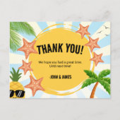 Zomer Kinderen Dubbele Verjaardag Dankjewel Ansich Briefkaart (Voorkant)