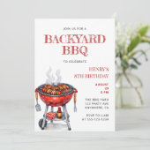 Zomer Kinderen Verjaardag BBQ Feest Kaart (Staand voorkant)