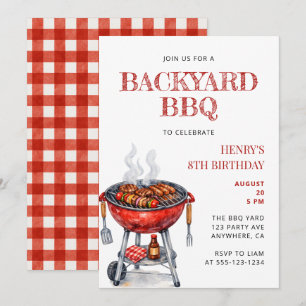 Zomer Kinderen Verjaardag BBQ Feest Kaart