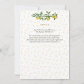 Zomer klaar | Bruiloftsfeest met een leuke citroen Kaart (Achterkant)