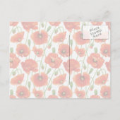 Zomer Klaproos in het Rood Aankondigingskaart (Achterkant)