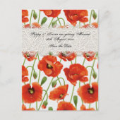 Zomer Klaprozen Aankondigingskaart (Voorkant)