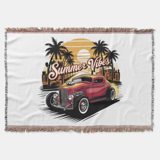Zomer Klassieke Auto Deken (Voorkant)
