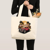 Zomer Klassieke Auto Grote Tote Bag (Voorkant (product))