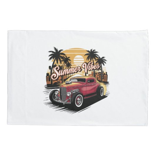 Zomer Klassieke Auto Kussensloop (Achterkant)
