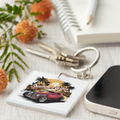 Zomer Klassieke Auto Sleutelhanger (Voorkant Rechts)