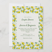 Zomer Klassieke Citroen Fruitpatroon Koppels Showe Kaart (Voorkant)