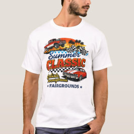 Zomer Klassieke Spierauto Show Ontwerp T-shirt