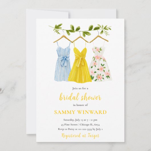 Zomer Kleding Kleding Line Vrijgezellenfeest Kaart (Voorkant)