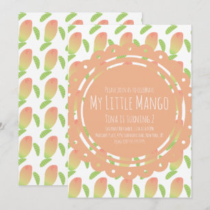 Zomer Kleine Mango Tropische Uitnodiging