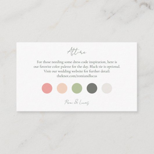 Zomer Kleur Dot Bruiloft Kleding Jurk Code Informatiekaartje (Voorkant)