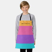 Zomer Kleuren Gepersonaliseerde Naam Schort (Gedragen)