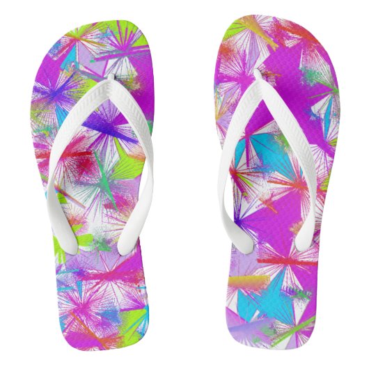 Zomer kleuren teenslippers (Voetbed)