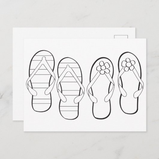 Zomer Kleurend Briefkaart (Voorkant / Achterkant)