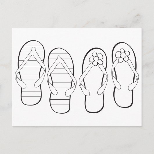 Zomer Kleurend Briefkaart (Voorkant)