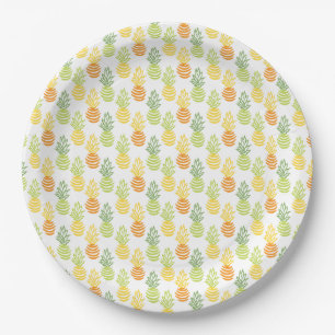 Zomer kleurrijk ananas fruit multikleur patroon papieren bordje