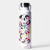 Zomer Kleurrijk Flamingo Circle Leaf Waterfles (Voorkant)