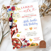 Zomer kleurrijk Italiaans verjaardagsdiner Kaart